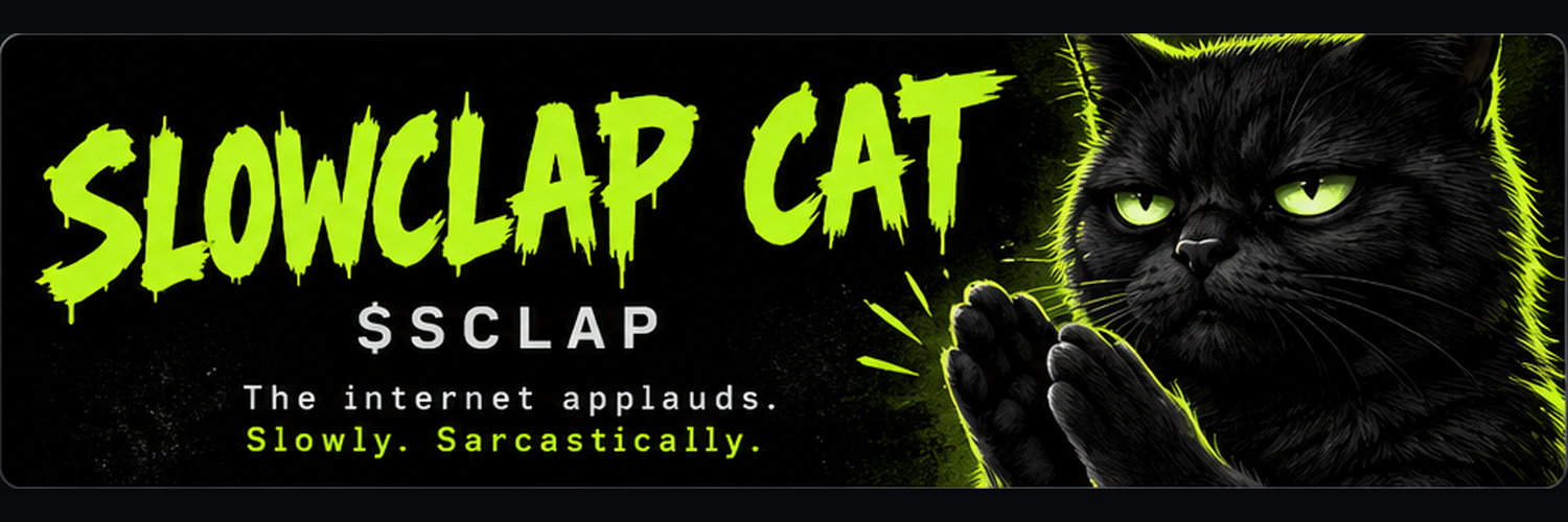 SLOWCLAP CAT banner art